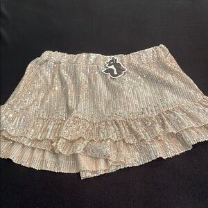 NWT Gold Sequin Skort by May Gem